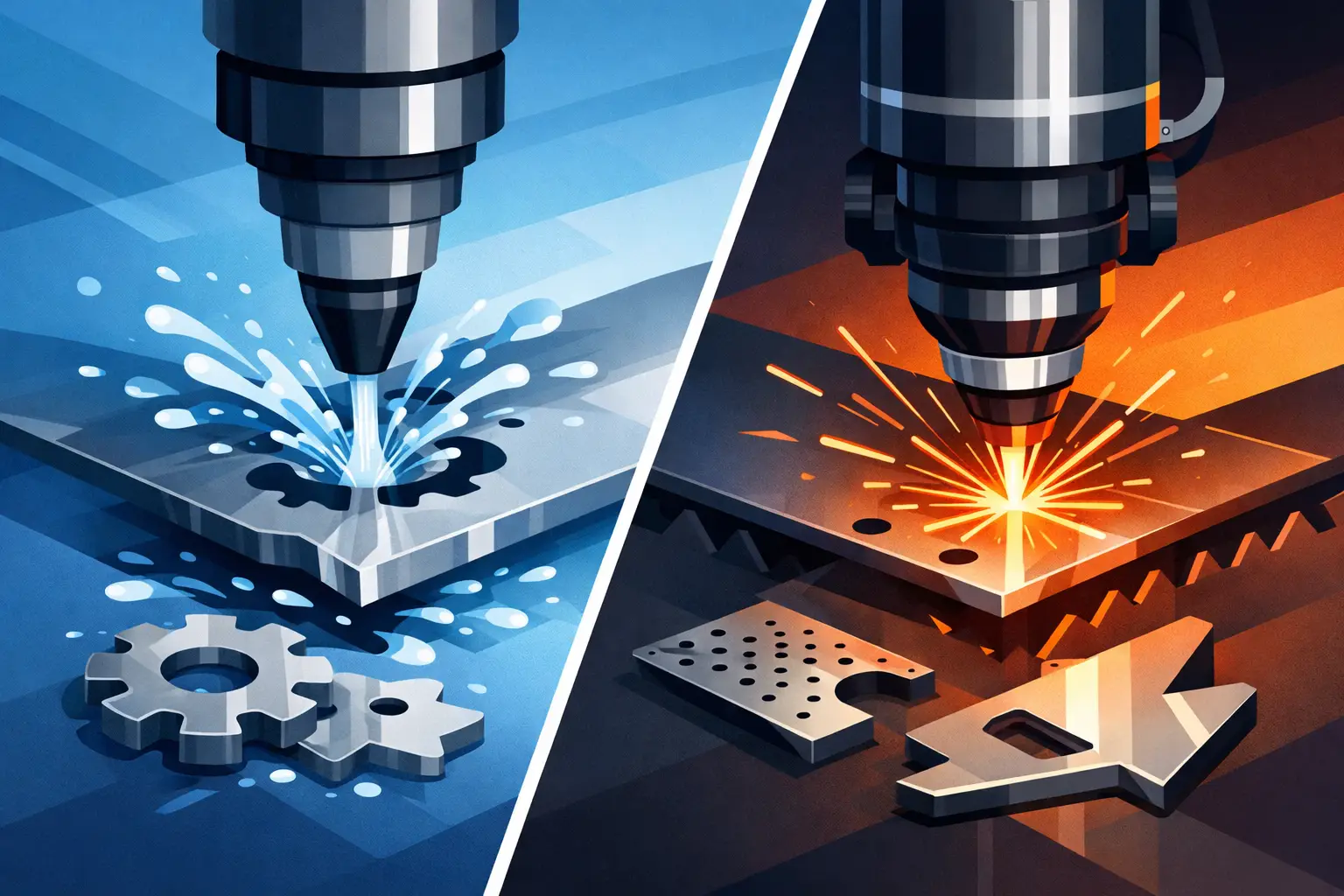 Waterjet vs Laser Cutting for Precise Parts