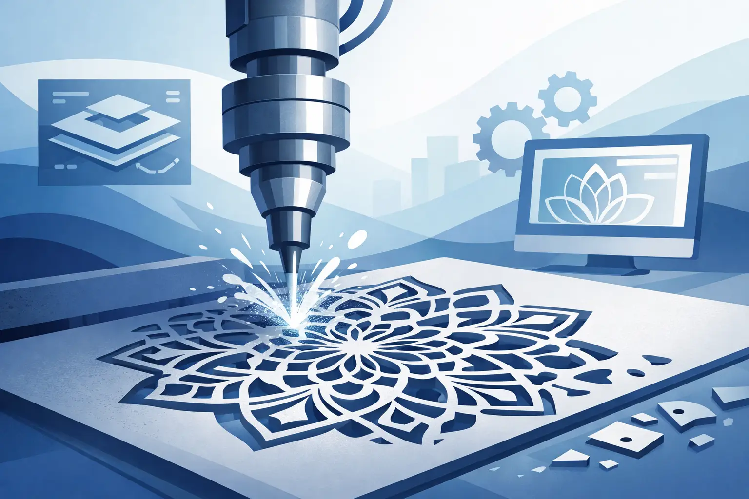 Waterjet Cutting Intricate Designs with Precision
